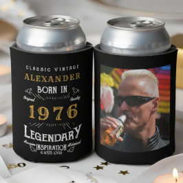 オーダーメイド50歳の誕生日ヴィンテージ写真の記念品 缶クーラー