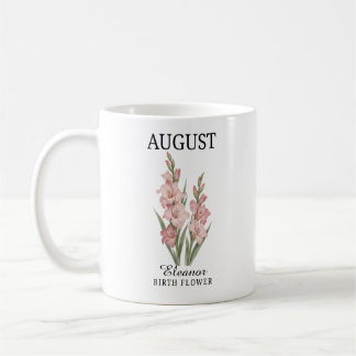 オーダーメイド8月誕生花グラジオラス コーヒーマグカップ