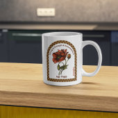オーダーメイド8月誕生花 コーヒーマグカップ