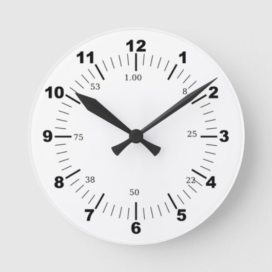 オーダーメイド8"壁掛け時計 ラウンド壁時計 (正面)