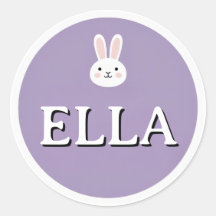 オーダーメイド うさぎ 名前 シール – かわいいデザイン