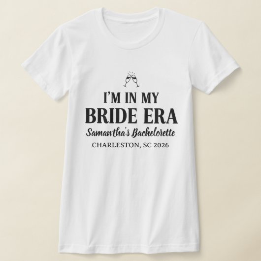 オーダーメイド おしゃれ ミニマル カスタム 誕生記念 パーソナライズド バチェロレッテ Tシャツ (レイダウン)