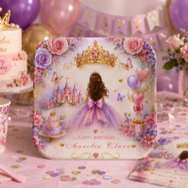 オーダーメイド お姫様の誕生日 ペーパープレート