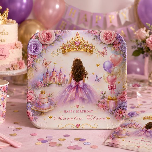 オーダーメイド お姫様の誕生日 ペーパープレート