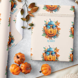 オーダーメイド かぼちゃ 秋 ハロウィン ギフト ラッピングペーパー