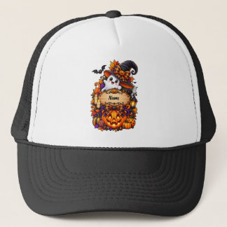 オーダーメイド かわいいおばけのハロウィンフォトTシャツ キャップ