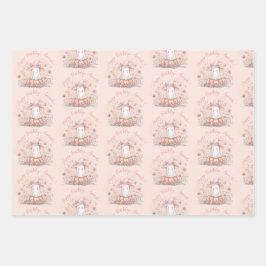 オーダーメイド かわいいおばけの誕生日 ラッピングペーパーシート