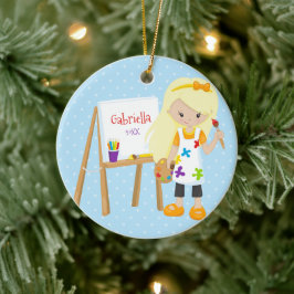 オーダーメイド かわいいアーティストのクリスマス オブジェ セラミックオーナメント
