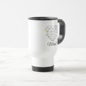 オーダーメイド かわいいウサギ コーヒーマグ トラベルマグ (正面右)