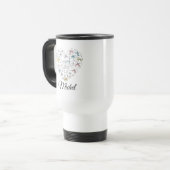 オーダーメイド かわいいウサギ コーヒーマグ トラベルマグ (正面左)