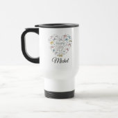 オーダーメイド かわいいウサギ コーヒーマグ トラベルマグ (左)