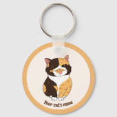 オーダーメイド かわいいカリオ 猫好き キーチェーン (正面)