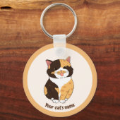 オーダーメイド かわいいカリオ 猫好き キーチェーン (正面)