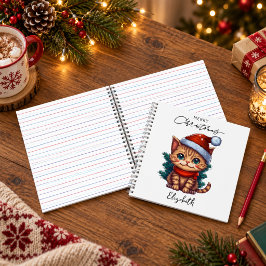オーダーメイド かわいいクリスマスキテン ノートブック