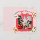 オーダーメイド かわいいクリスマスコラージュ 写真入り シーズンカード (正面/裏面)