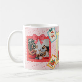 オーダーメイド かわいいクリスマスフォトコラージュ コーヒーマグカップ