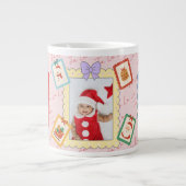 オーダーメイド かわいいクリスマス フォトコラージュ ジャンボコーヒーマグカップ (正面)
