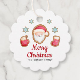 オーダーメイド かわいいサンタ メリークリスマス フェイバータグ