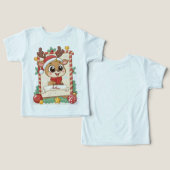 オーダーメイド かわいいトナカイ クリスマス こどもTシャツ (デザイン正面&裏面)
