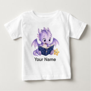 オーダーメイド かわいいドラゴン 星の物語の絵本  ベビーTシャツ