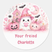 オーダーメイド かわいいハロウィンおばけ ステッカー (正面)