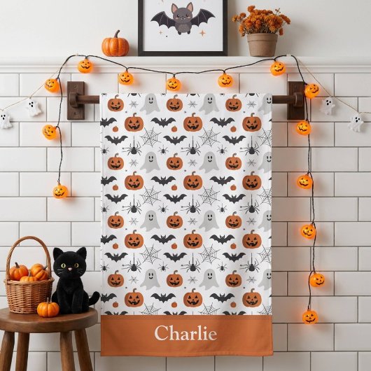 オーダーメイド かわいいハロウィン バスタオル