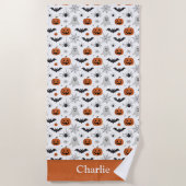 オーダーメイド かわいいハロウィン ビーチタオル (正面)