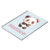 オーダーメイド かわいいパンダ ノートブック (左側)