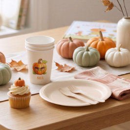 オーダーメイド かわいいパンプキン ハロウィン ペーパーカップ