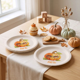 オーダーメイド かわいいパンプキン ハロウィン ペーパープレート
