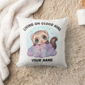 オーダーメイド かわいいフェレット クッション (ブランケット)