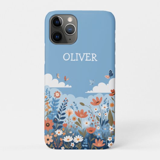 オーダーメイド かわいいボタニカルエレガントな野の花 Case-Mate iPhoneケース (裏)