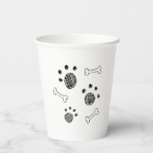 オーダーメイド かわいい犬のアクロバット 誕生日 紙コップ (裏面)