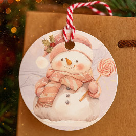 オーダーメイド かわいい雪だるま クリスマス ギフトタグ フェイバータグ