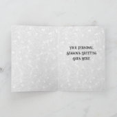 オーダーメイド かわいい雪だるま 折りたたみ ホリデーカード (内部)