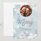 オーダーメイド かわいい カップル 写真 クリスマス (正面/裏面)
