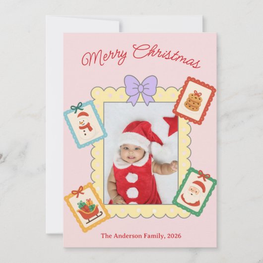 オーダーメイド かわいい クリスマス フォトコラージュ (正面)