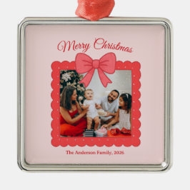 オーダーメイド かわいい クリスマス フォトコラージュ メタルオーナメント