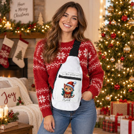 オーダーメイド かわいい クリスマス 子猫 スリングバッグ