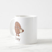 オーダーメイド かわいい コーヒー豆 キャラクター コーヒーマグカップ (正面左)