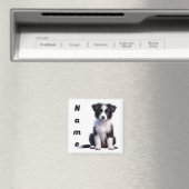 オーダーメイド かわいい ボーダーコリーの子犬 マグネット (インサイチュ (食洗機))
