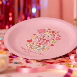 オーダーメイド かわいい ミルクシェイク 教室 バレンタイン ペーパープレート