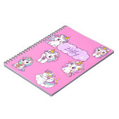 オーダーメイド かわいい ユニコーン ノートブック (左側)