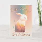 オーダーメイド, かわいい レインボー ウサギ, 個別のイースター カード (正面)