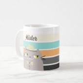 オーダーメイド かわいい レトロ コーヒーマグカップ (正面左)