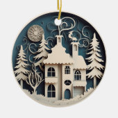 オーダーメイド かわいい 冬 クリスマス セラミックオーナメント (正面)