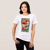 オーダーメイド かわいい 赤い イチゴ の 名入れ トライブレンドＴシャツ (正面全面)
