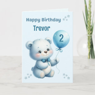 オーダーメイド くまの子供の誕生日カード カード