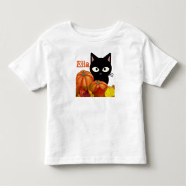 オーダーメイド こども ハロウィン 黒猫 Tシャツ