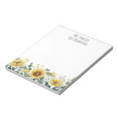 オーダーメイド ひまわり 花 先生への感謝 ノートパッド (回転)